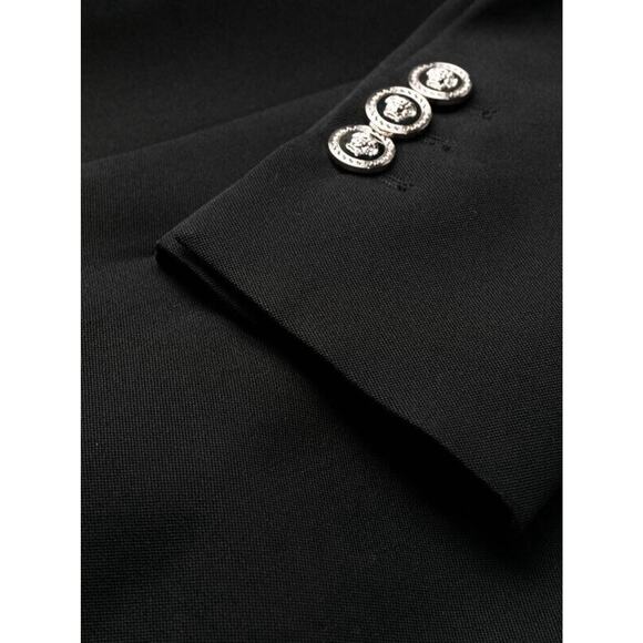 Versace Hourglass Grain De Poudre Suit Mini Dress Black Wool 38/ 2 NWT $3025 - Picture 6 of 14